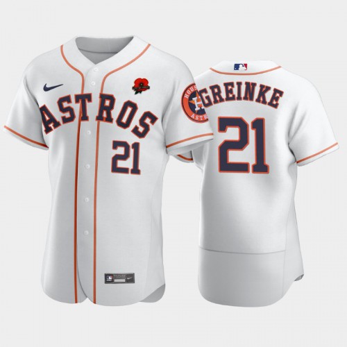 Houston Houston Astros #21 Zack Greinke Men's Authentic 2021 Memorial Day Jersey - White Men's cheap jerseys for sale - CheapJerseys.Shop