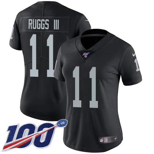 Las Vegas Raiders #11 Henry Ruggs III Black Team Color Women's Stitched 100th Season Vapor Untouchable Limited Jersey Womens cheap jerseys for sale - CheapJerseys.Shop