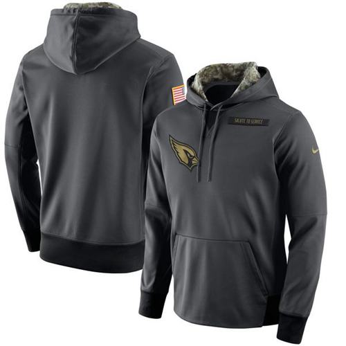 Men's Arizona Cardinals Anthracite Salute To Service Player Performance Hoodie cheap jerseys for sale - CheapJerseys.Shop