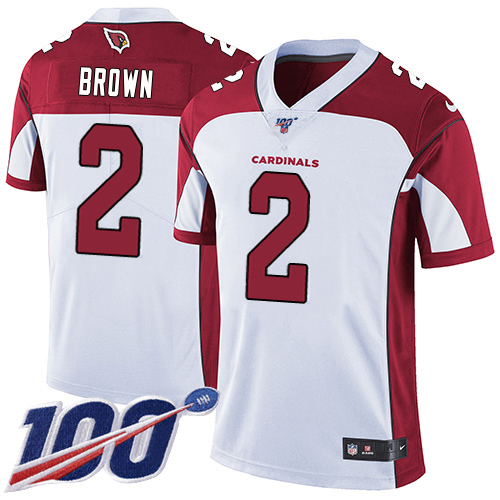 Cardinals #2 Marquise Brown White Men's Stitched 100th Season Vapor Untouchable Limited Jersey cheap jerseys for sale - CheapJerseys.Shop