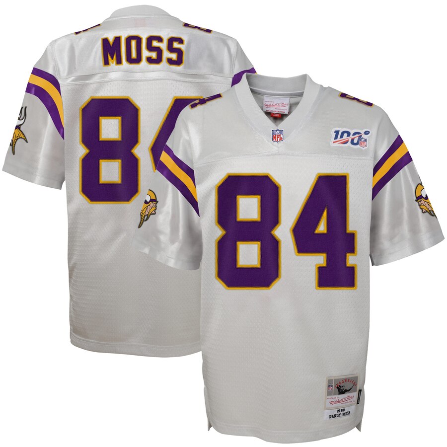 Youth Minnesota Vikings #84 Randy Moss Mitchell & Ness Platinum 100 Retired Player Legacy Jersey cheap jerseys for sale - CheapJerseys.Shop