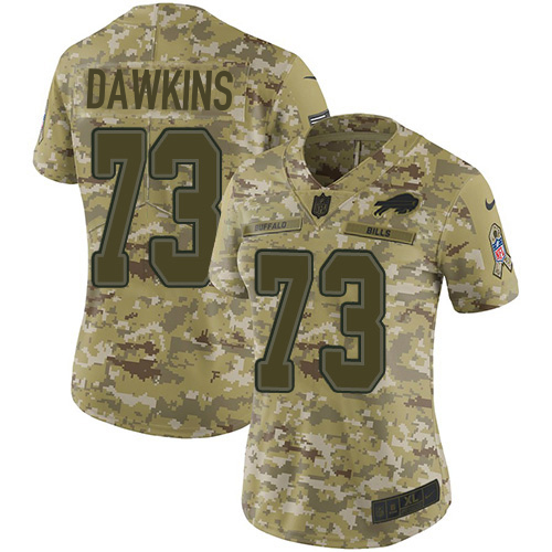 Bills #73 Dion Dawkins Camo Women's Stitched Limited 2018 Salute To Service Jersey cheap jerseys for sale - CheapJerseys.Shop