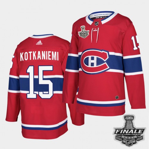 Montreal Canadiens #15 Jesperi Kotkaniemi Red Home Authentic 2021 Stanley Cup Final Patch Jersey Men's cheap jerseys for sale - CheapJerseys.Shop
