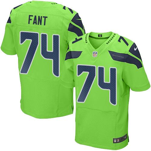 Seattle Seahawks #74 George Fant Green Men's Stitched Elite Rush Jersey Men's cheap jerseys for sale - CheapJerseys.Shop