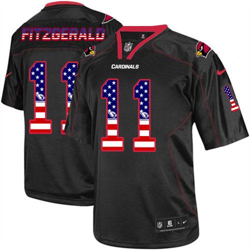 Cardinals #11 Larry Fitzgerald Black Men's Stitched Elite USA Flag Fashion Jersey cheap jerseys for sale - CheapJerseys.Shop