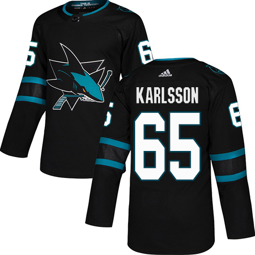 San Jose Sharks #65 Erik Karlsson Black Alternate Authentic Stitched Youth Jersey Youth cheap jerseys for sale - CheapJerseys.Shop