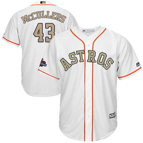 Houston Astros #43 Lance McCullers White 2018 Gold Program Cool Base Stitched Jersey Men's cheap jerseys for sale - CheapJerseys.Shop