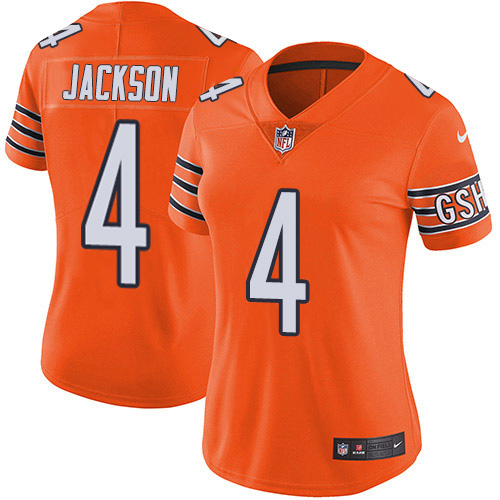 Bears #4 Eddie Jackson Orange Women's Stitched Limited Rush Jersey cheap jerseys for sale - CheapJerseys.Shop