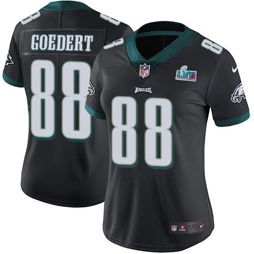 Eagles #88 Dallas Goedert Black Super Bowl LVII Patch Alternate Women's Stitched Vapor Untouchable Limited Jersey cheap jerseys for sale - CheapJerseys.Shop