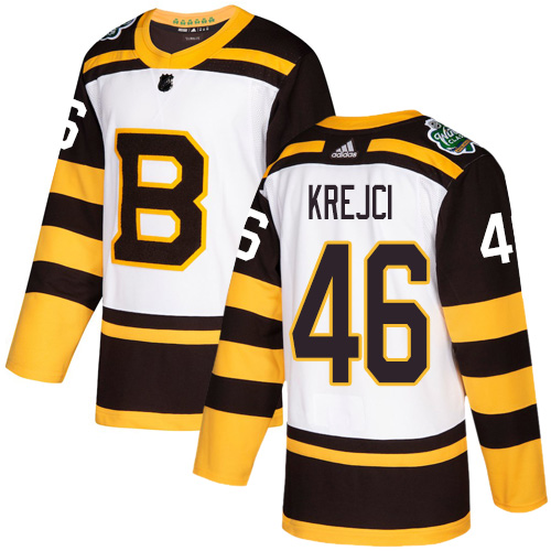 Boston Bruins #46 David Krejci White Authentic 2019 Winter Classic Stitched Jersey Men's cheap jerseys for sale - CheapJerseys.Shop