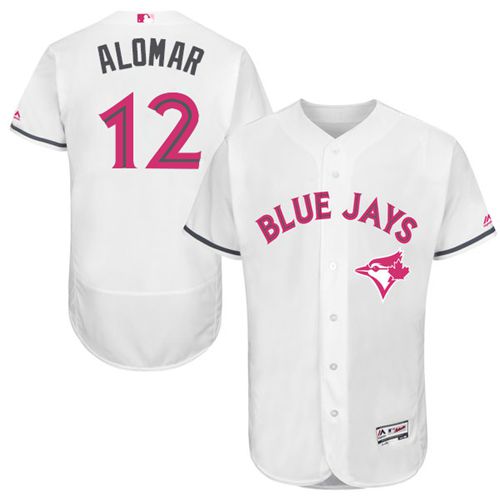 Toronto Blue Jays #12 Roberto Alomar White Flexbase Authentic Collection Mother's Day Stitched Jersey Men's cheap jerseys for sale - CheapJerseys.Shop