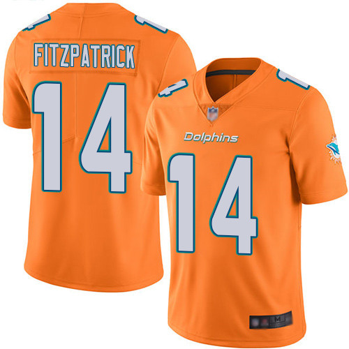 Miami Dolphins #14 Ryan Fitzpatrick Orange Men's Stitched Limited Rush Jersey Men's cheap jerseys for sale - CheapJerseys.Shop