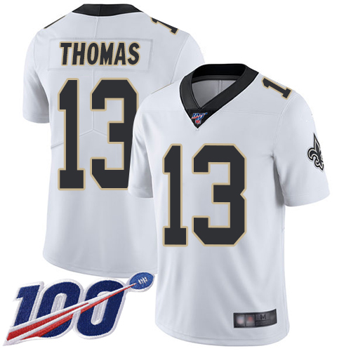 Saints #13 Michael Thomas White Youth Stitched 100th Season Vapor Limited Jersey cheap jerseys for sale - CheapJerseys.Shop