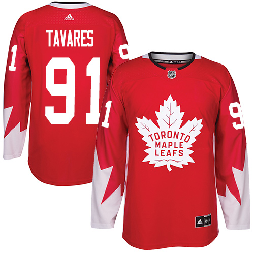 Maple Toronto Maple Leafs #91 John Tavares Red Team Canada Authentic Stitched Jersey Men's cheap jerseys for sale - CheapJerseys.Shop