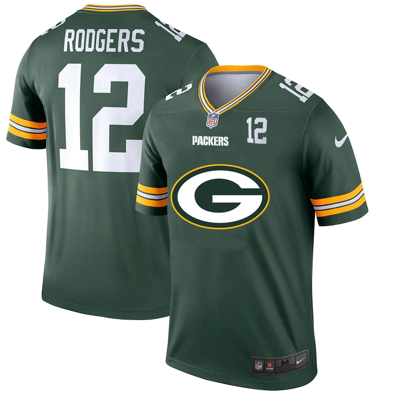 Green Bay Packers #12 Aaron Rodgers Green Men's Big Team Logo Player Vapor Limited Jersey cheap jerseys for sale - CheapJerseys.Shop