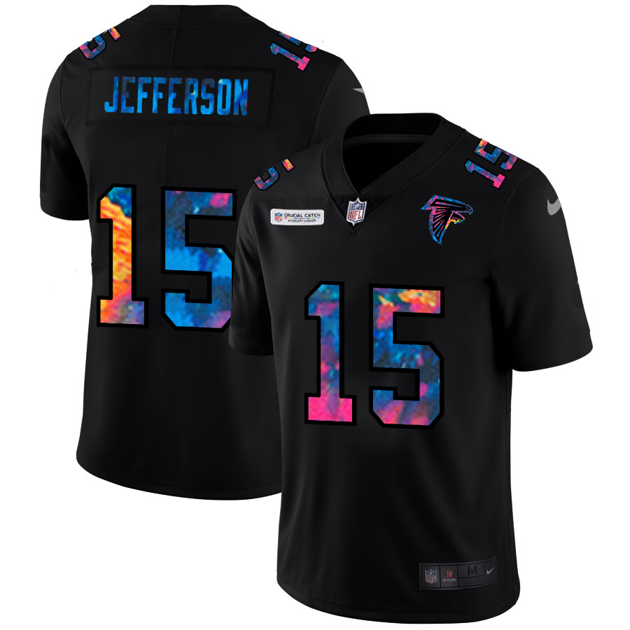 Atlanta Falcons #15 Van Jefferson Men's Multi-Color Black 2020 Crucial Catch Vapor Untouchable Limited Jersey cheap jerseys for sale - CheapJerseys.Shop