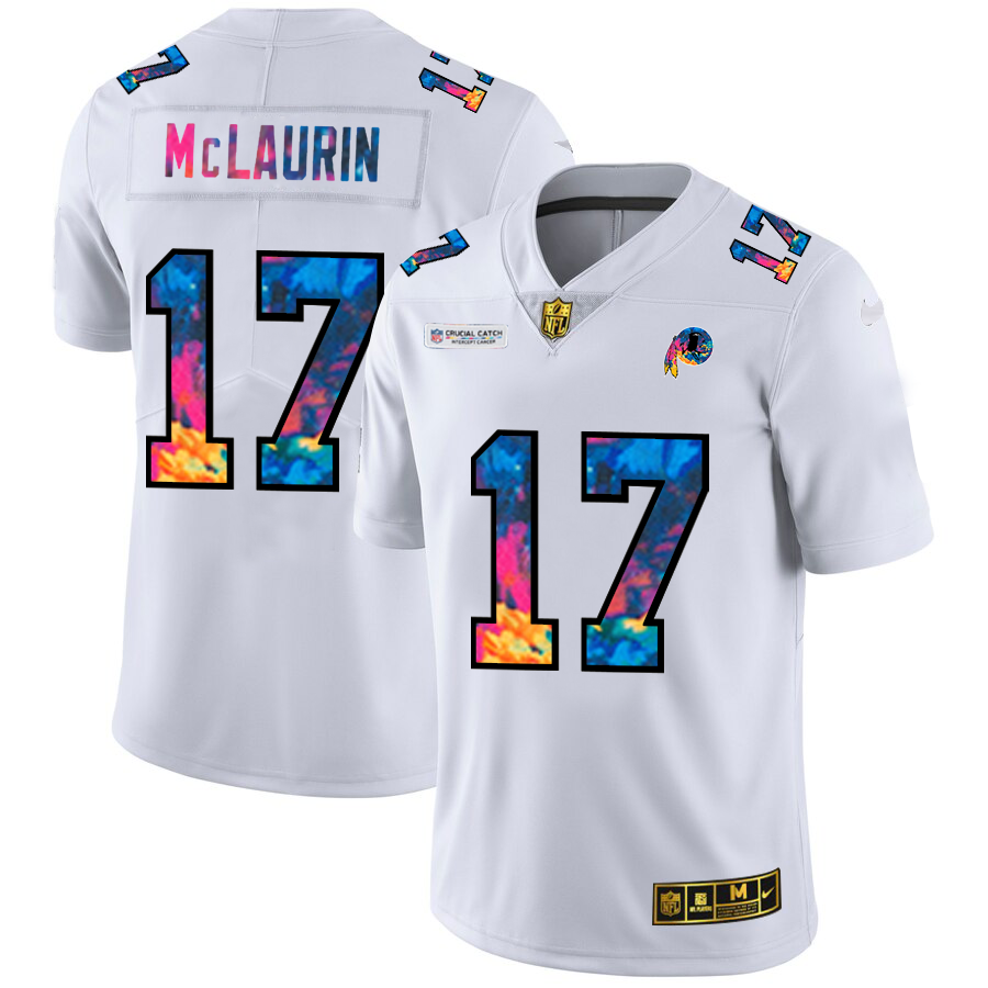 Washington Commanders #17 Terry McLaurin Men's White Multi-Color 2020 Crucial Catch Limited Jersey cheap jerseys for sale - CheapJerseys.Shop