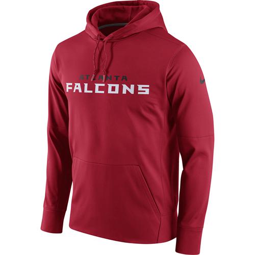 Men's Atlanta Falcons Red Circuit Wordmark Essential Performance Pullover Hoodie cheap jerseys for sale - CheapJerseys.Shop