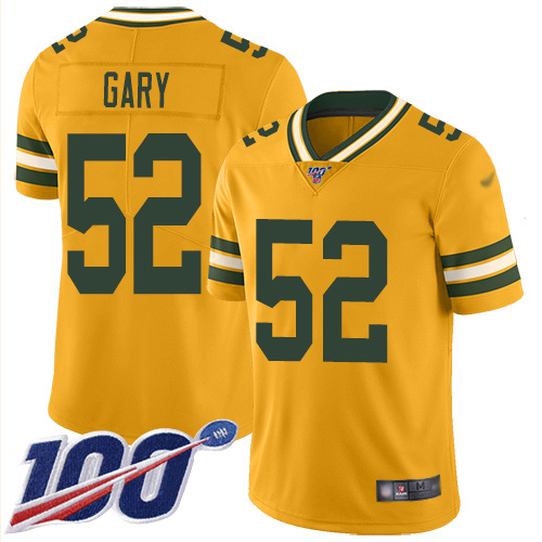 Green Bay Packers #52 Rashan Gary Gold Men's Stitched Limited Inverted Legend 100th Season Jersey Men's cheap jerseys for sale - CheapJerseys.Shop