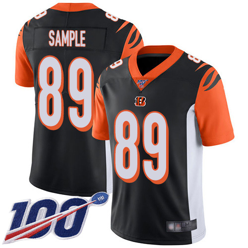 Cincinnati Bengals #89 Drew Sample Black Team Color Men's Stitched 100th Season Vapor Limited Jersey Men's cheap jerseys for sale - CheapJerseys.Shop