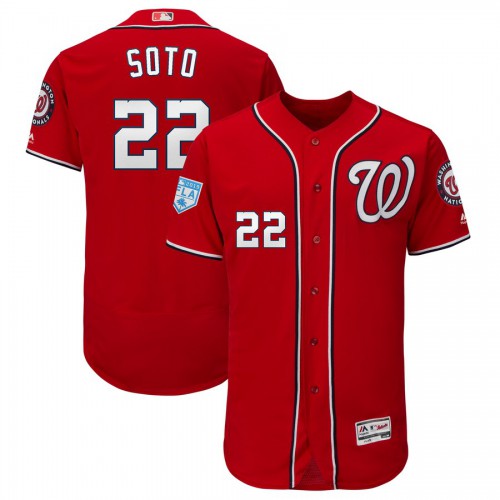 Washington Nationals #22 Juan Soto Red Alternate 2019 Spring Training Flex Base Stitched Jersey Men's cheap jerseys for sale - CheapJerseys.Shop