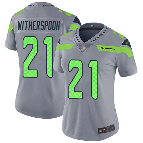 Seahawks #21 Devon Witherspoon Gray Women's Stitched Limited Inverted Legend Jersey cheap jerseys for sale - CheapJerseys.Shop