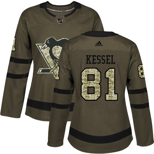Pittsburgh Penguins #81 Phil Kessel Green Salute to Service Women's Stitched Jersey Womens cheap jerseys for sale - CheapJerseys.Shop