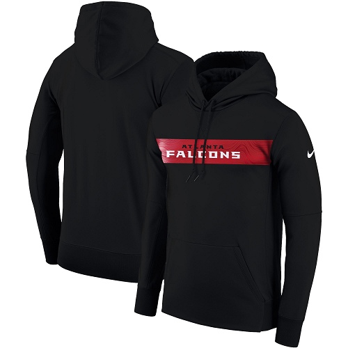Men's Atlanta Falcons Black Sideline Team Performance Pullover Hoodie cheap jerseys for sale - CheapJerseys.Shop