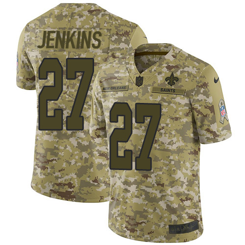 New Orleans Saints #27 Malcolm Jenkins Camo Youth Stitched Limited 2018 Salute To Service Jersey Youth cheap jerseys for sale - CheapJerseys.Shop