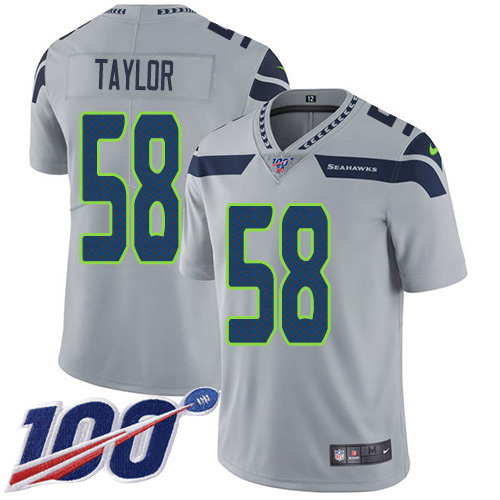 Seattle Seahawks #58 Darrell Taylor Grey Alternate Youth Stitched 100th Season Vapor Untouchable Limited Jersey Youth cheap jerseys for sale - CheapJerseys.Shop