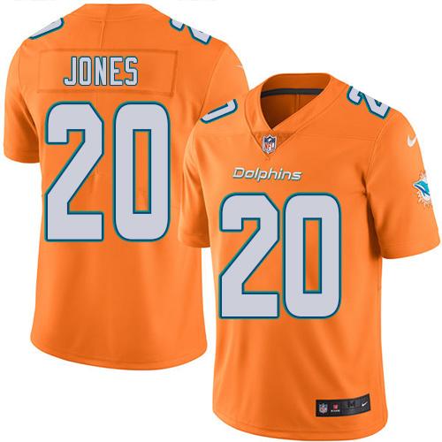 Miami Dolphins #20 Reshad Jones Orange Men's Stitched Limited Rush Jersey Men's cheap jerseys for sale - CheapJerseys.Shop