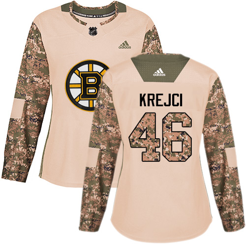 Boston Bruins #46 David Krejci Camo Authentic 2017 Veterans Day Women's Stitched Jersey Womens cheap jerseys for sale - CheapJerseys.Shop