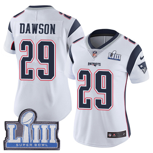 New England Patriots #29 Duke Dawson White Super Bowl LIII Bound Women's Stitched Vapor Untouchable Limited Jersey Womens cheap jerseys for sale - CheapJerseys.Shop