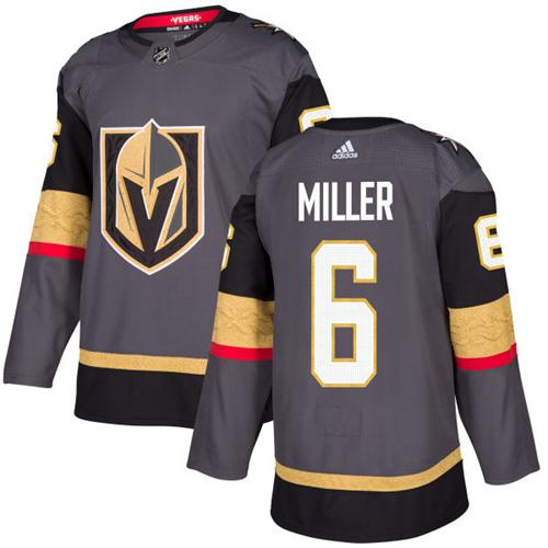 Golden Vegas Golden Knights #6 Colin Miller Grey Home Authentic Stitched Jersey Men's cheap jerseys for sale - CheapJerseys.Shop