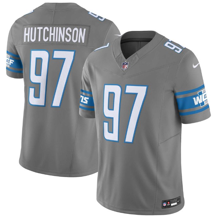 Aidan Hutchinson Detroit Lions Vapor F.U.S.E. Limited Jersey – Silver cheap jerseys for sale - CheapJerseys.Shop