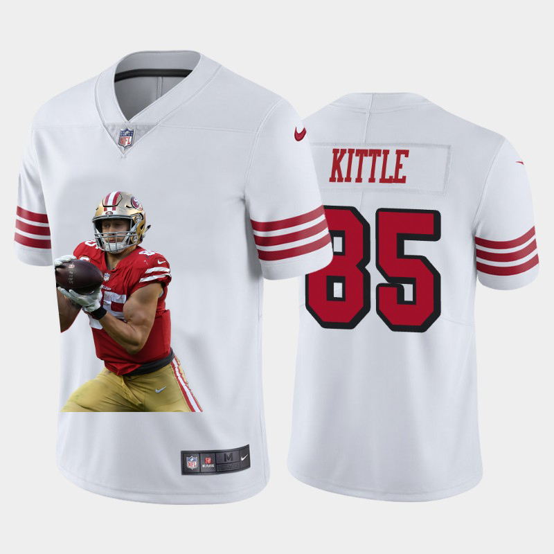 San Francisco 49ers #85 George Kittle Team Hero 3 Rush Vapor Limited Jersey White cheap jerseys for sale - CheapJerseys.Shop