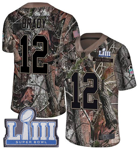 Patriots #12 Tom Brady Camo Super Bowl LIII Bound Men's Stitched Limited Rush Realtree Jersey cheap jerseys for sale - CheapJerseys.Shop