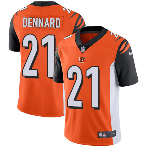 Cincinnati Bengals #21 Darqueze Dennard Orange Alternate Men's Stitched Vapor Untouchable Limited Jersey Men's cheap jerseys for sale - CheapJerseys.Shop