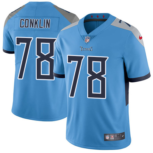Tennessee Titans #78 Jack Conklin Light Blue Alternate Youth Stitched Vapor Untouchable Limited Jersey Youth cheap jerseys for sale - CheapJerseys.Shop