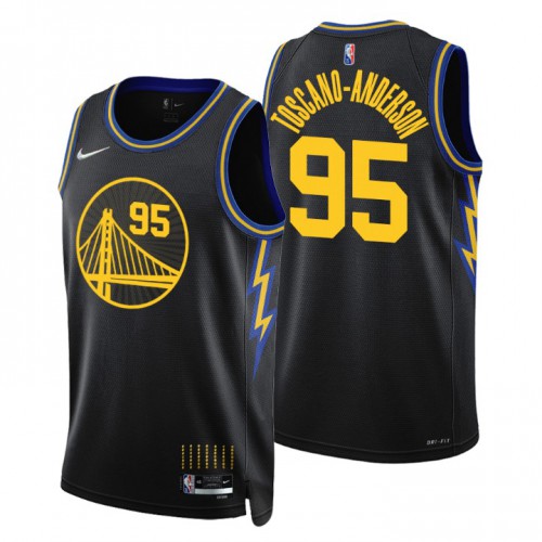 Golden State Golden State Warriors #95 Juan Toscano-Anderson Mens Black 2021/22 Swingman Jersey - City Edition Mens cheap jerseys for sale - CheapJerseys.Shop