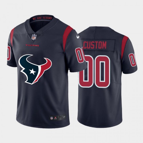 Houston Texans Custom Navy Blue Men's Big Team Logo Vapor Limited Jersey cheap jerseys for sale - CheapJerseys.Shop
