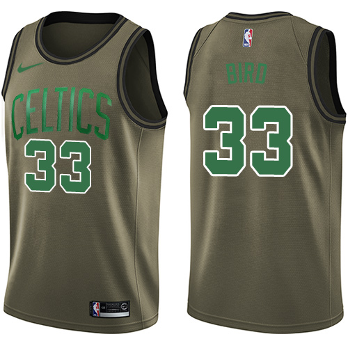 Boston Celtics #33 Larry Bird Green Salute to Service Youth Swingman Jersey Youth cheap jerseys for sale - CheapJerseys.Shop