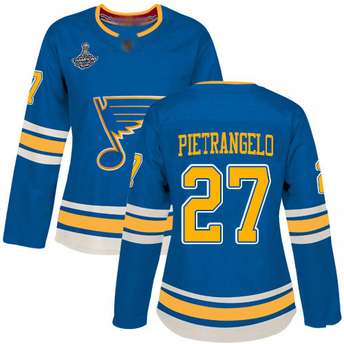 St. Louis Blues #27 Alex Pietrangelo Blue Alternate Authentic Stanley Cup Champions Women's Stitched Jersey Womens cheap jerseys for sale - CheapJerseys.Shop