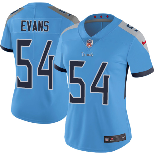 Tennessee Titans #54 Rashaan Evans Light Blue Alternate Women's Stitched Vapor Untouchable Limited Jersey Womens cheap jerseys for sale - CheapJerseys.Shop