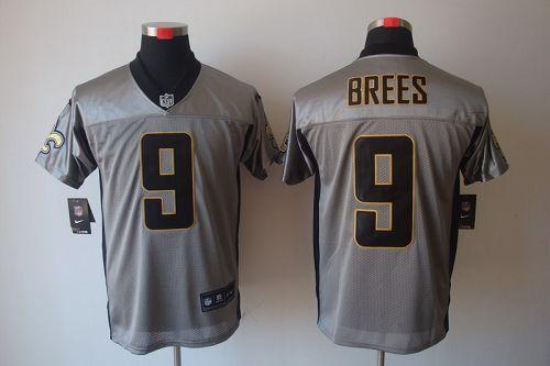 Saints #9 Drew Brees Grey Shadow Men's Stitched Elite Jersey cheap jerseys for sale - CheapJerseys.Shop