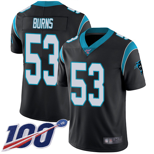 Panthers #53 Brian Burns Black Team Color Men's Stitched 100th Season Vapor Limited Jersey cheap jerseys for sale - CheapJerseys.Shop
