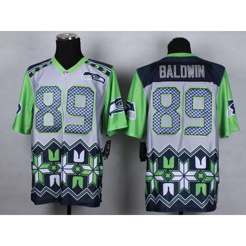 Seattle Seahawks #89 Doug Baldwin Grey Men's Stitched Elite Noble Fashion Jersey Men's cheap jerseys for sale - CheapJerseys.Shop
