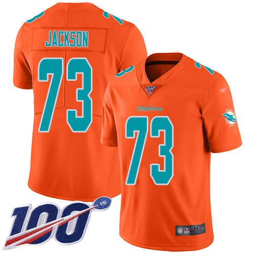 Miami Dolphins #73 Austin Jackson Orange Men's Stitched Limited Inverted Legend 100th Season Jersey Men's cheap jerseys for sale - CheapJerseys.Shop