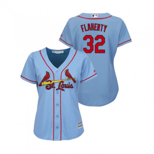St.Louis Cardinals #22 Jack Flaherty Light Blue Alternate Women's Stitched Jersey Womens cheap jerseys for sale - CheapJerseys.Shop