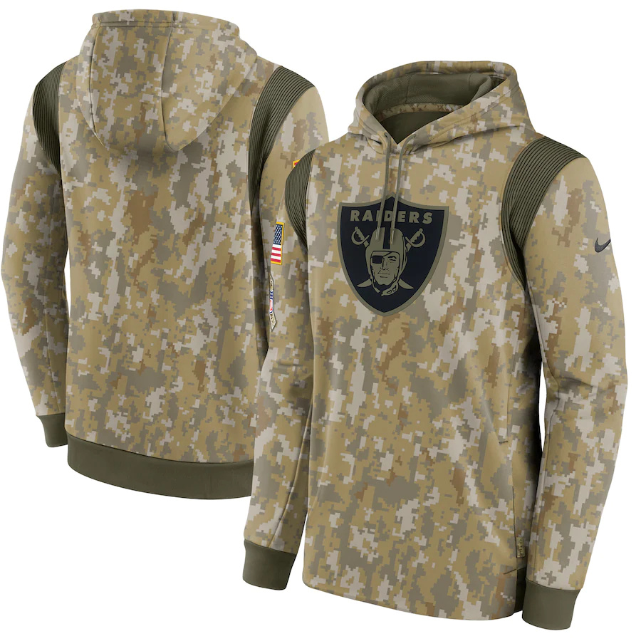 Las Vegas Raiders Camo 2021 Salute To Service Therma Performance Pullover Hoodie cheap jerseys for sale - CheapJerseys.Shop